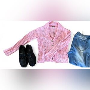 J. Jill Pink Women's Cardigan Sweater/Large